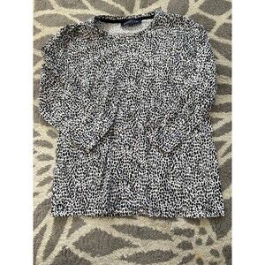 Black and White Jones New York Animal Print Blouse